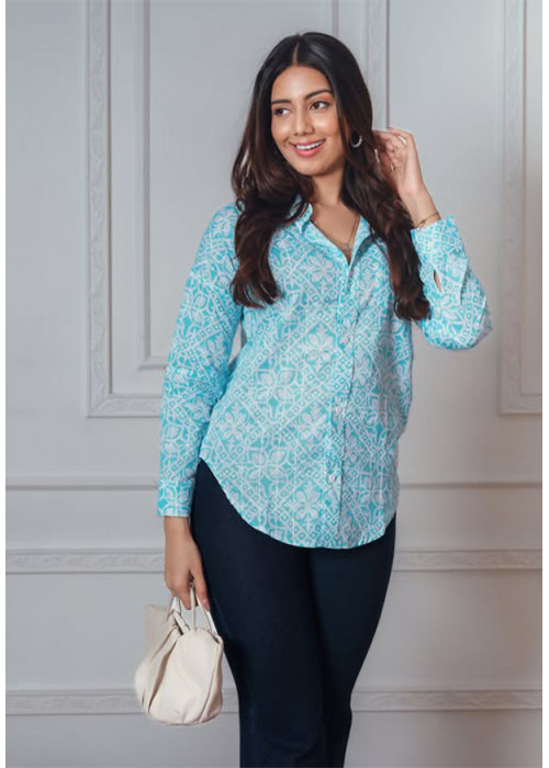 ANIKA LIGHT BLUE BLOUSE